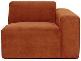 Modulo divano in velluto a coste arancione (angolo destro) Sting - Scandic