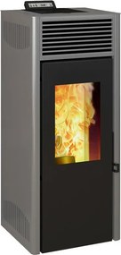 Stufa a pellet ventilata INVICTA Nola 10 plus 9.5 KW grigia