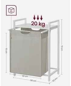 Cesto porta biancheria REX bianco