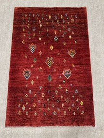 Loribaft Tappeto 120x80 Rosso (Iran) Annodato A Mano