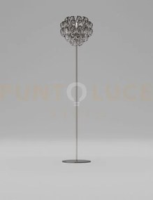 Giogali lampada da terra cristallo nickel nero e cromo lucido 1 luc...