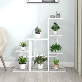 Portapiante 94,5x25x88 Cm Bianco İn Metallo /
