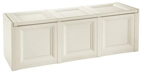 Baule finitura legno Angora in polipropilene beige L 125.5 x H 44 x P 40 cm