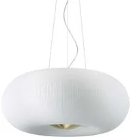 Sospensione Moderna Arizona Vetro Bianco 5 Luci Gx53 9W 3000K Luce Calda