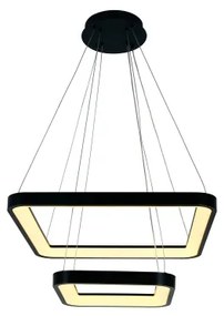 Brilagi - Lampadario dimmerabile LED a sospensione su cavo FALCON SLIM LED/78W/230V 50x50 cm nero + telecomando