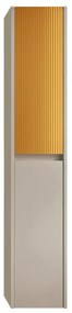 Colonna per mobile bagno Niwa 2 ante P 27 x L 30 x H 160 cm laccato opaco sabbia con vetro senape