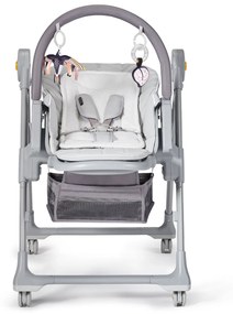 Sdraietta e Seggiolone da Pappa Trasformabile 2 in 1 Kinderkraft LASTREE-Grigio