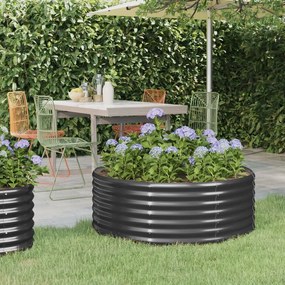 Letto Da Giardino İn Acciaio A Polvere 100x100x36 Cm Antracite /