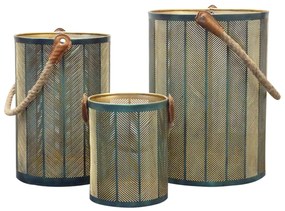 KAORI - set di 3 lanterne in metallo