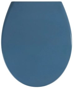 Sedile WC blu scuro con chiusura facilitata , 44,5 x 37,5 cm Samos - Wenko