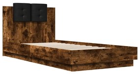Giroletto con testiera rovere fumo 90x200 cm legno multistrato
