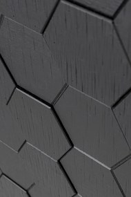 Cassettiera bassa nera in legno di pino 135x90 cm Linc - White Label