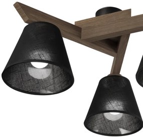 Brilagi - Lampadario LED ANTHONY 3xE14/40W/230V rovere/noce/nero