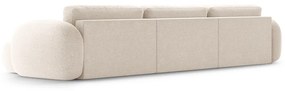 Divano angolare color crema allungabile/con contenitore (a U) con rivestimento in ciniglia Tonale – Cosmopolitan Design