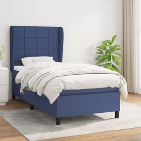 Giroletto A Molle Con Materasso Blu 100x200 Cm İn Tessuto /