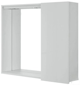 Specchio Contenitore 70x60 Cm Un'Anta Con Illuminazione Led Feridras "Stella" Bianco Lucido