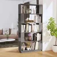 Libreria/Divisorio Grigio 80x25x163,5 cm Legno Massello di Pino cod mxl 22546