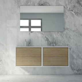 Mobile sottolavabo e lavabo Bellagio per doppia vasca bianco L 70 x H 48 x P 46 cm