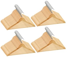 Set Appendiabiti 100 pz Antiscivolo in Legno Massello