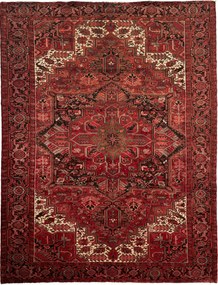 Heriz Tappeto 250 x 330 Rosso (Iran) Annodato A Mano