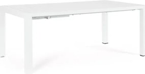 Tavolo Da Esterno Allungabile In Alluminio 100x180-240 Cm Kiplin Bianco Bizzotto