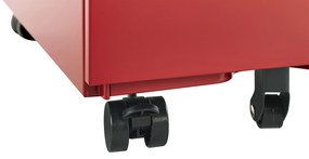 Mobiletto portaoggetti in metallo rosso con 3 cassetti BOLSENA Beliani