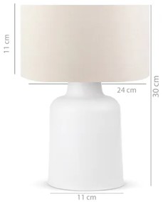 Lampada da tavolo AYD 1xE27/60W/230V beige/bianca