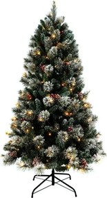Albero di Natale artificiale Kauri illuminato verde H 210 cm x ø 110 cm