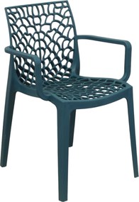 GEORGETA - poltrona moderna in polipropilene con decorazione