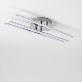 Plafoniera LED 3 x 3 W, 230 V, cromato lucido