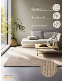 Tappeto beige in misto iuta tessuto a mano 60x90 cm Handloom – Hanse Home