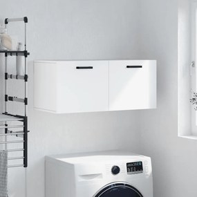 Mobile A Parete Bianco 80x36,5x35 Cm İn Legno Multistrato /