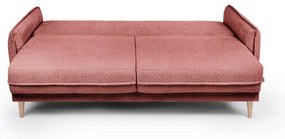 Divano letto rosso in tessuto bouclé 215 cm Patti - Bonami Selection