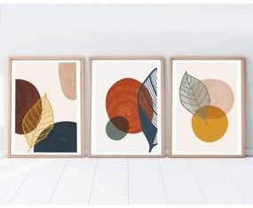 SET 3x Foto in cornice 50x70 cm colorato