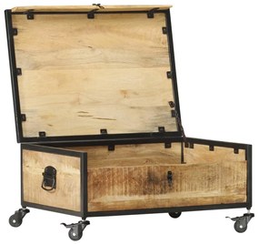 Tavolino da salotto 70x50x33 cm in legno massello di mango
