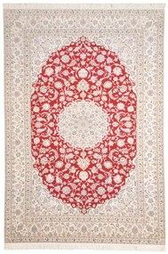 Nain Tappeto 210 x 310 Rosso (Iran) Annodato A Mano