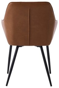 Set di sedie da pranzo marrone in imbottito con braccioli 2 pz Nolan Square – Unique Furniture