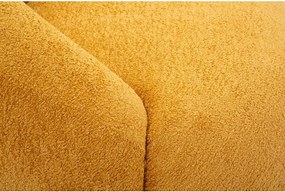 Poltrona color senape con rivestimento in bouclé Ginerva – Mauro Ferretti