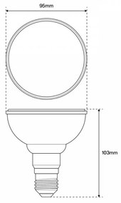 Lampada LED PAR30 12W, 110° - OSRAM LED Colore Bianco Freddo 6.000K