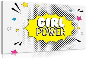 Quadro su tela – Con scritta pop art - GIRL POWER