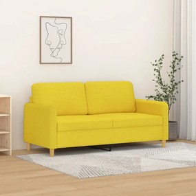 Divano A 2 Posti Giallo Chiaro 140 Cm İn Tessuto /