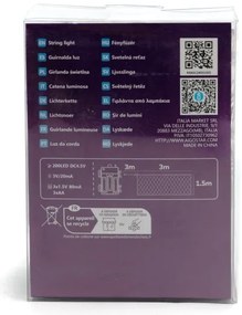 Aigostar - Catena LED natalizia da esterno 200xLED/8 funzioni 6x1,5m IP44 bianco freddo