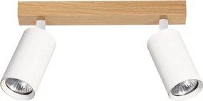 Brilagi - Faretto SELE 2xGU10/30W/230V bianco/effetto rovere