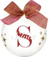 Pallina natale con nome Silvia 10cm