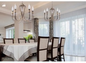 Jupiter 1634 - Lampadario su filo MELANI 5xE14/40W/230V patina ottone