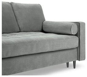 Divano letto in velluto grigio chiaro Santo - Milo Casa