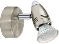 Spot Moderno Magnum Led In Acciaio Nichel Satinato 1 Luce Gu10 2,8W 3000K Ip20