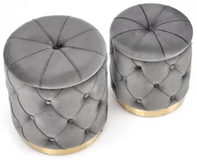 SET 2x Tabacco POLLY diametro 40/44 cm grigio/oro