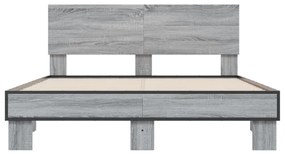 Giroletto grigio sonoma 140x190 cm in legno multistrato metallo