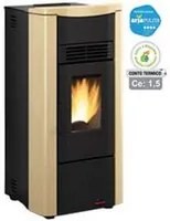 stufa a pellet giusy evo 2.0 7 kw pergamena (conto termico) - misure cm.49,8x50,4x102,20h. - peso kg.83 fer270168